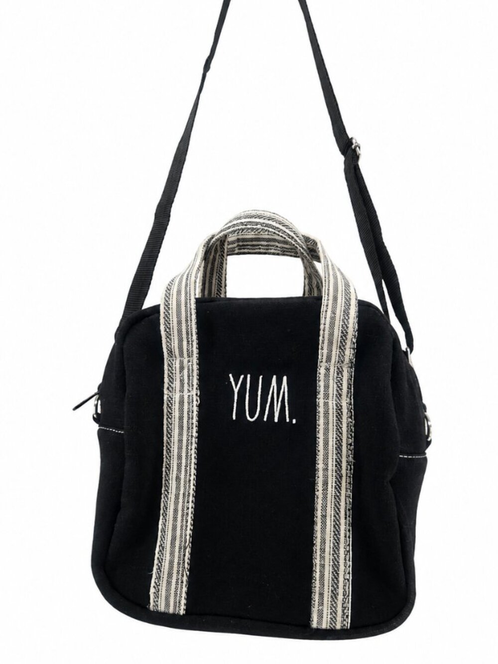 Rae Dunn, "YUM." Insulated Canvas Lunch Bag / Crossbody Tote